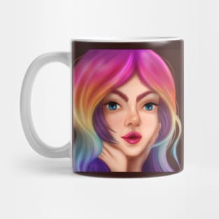 Cute Rainbow Girl Mug
